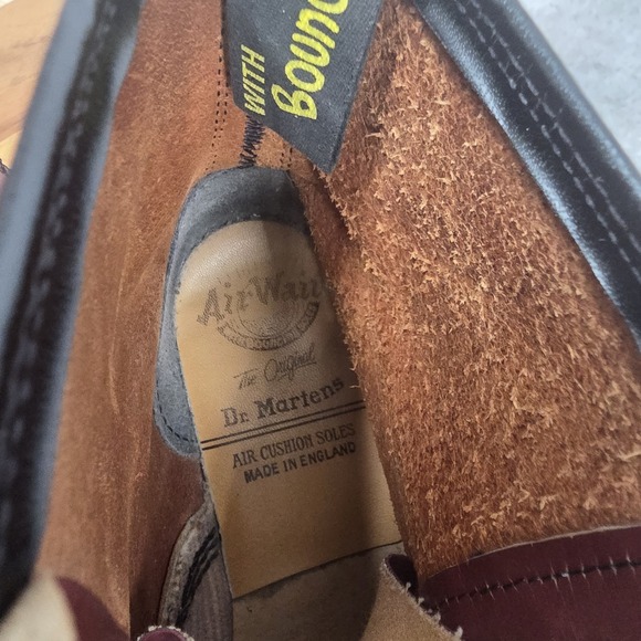 Dr Martens 1460 Boots Mens 9 Cherry Red Leather Moto Combat 8-Eye‎ England main image 10
